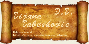 Dijana Dabesković vizit kartica